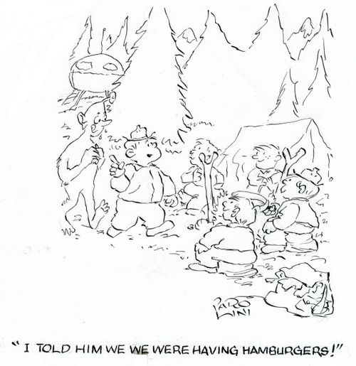 'I told him we were having hamburgers!'