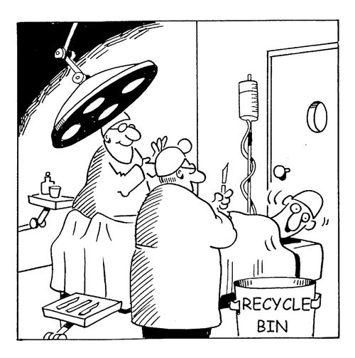 Recycling Bin in Operating Theatre