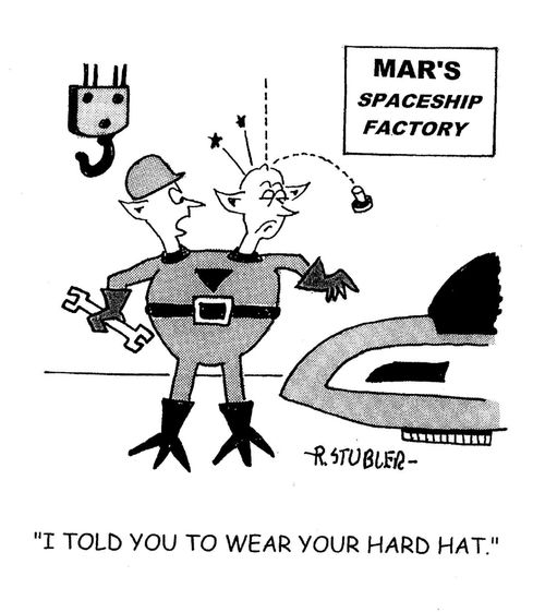 'I told you to wear your hard hat.'
