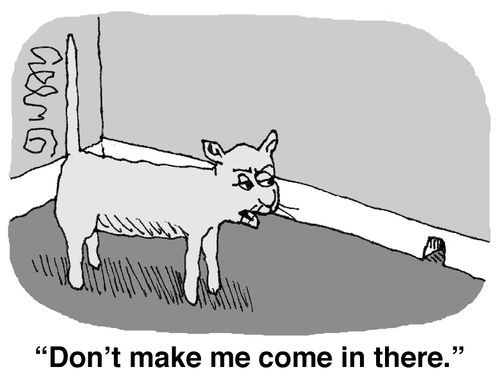 'Don't make me come in there.'