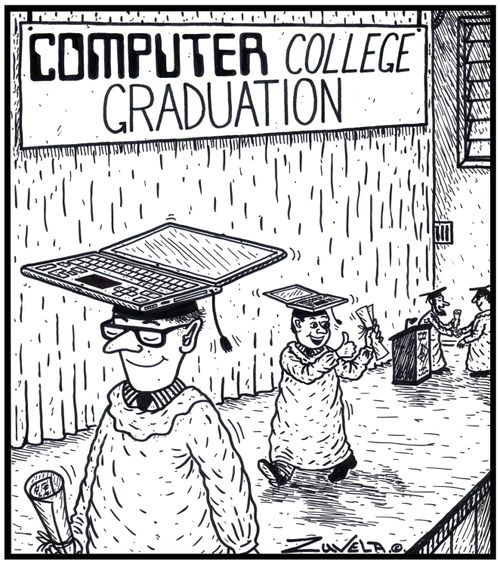 Computer College Graduation.
