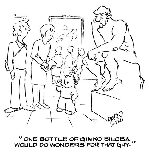 'One bottle of ginko biloba would do wonders for that guy.'