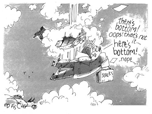 'There's bottom! Oops! That's not it...Here's bottom!...nope...'