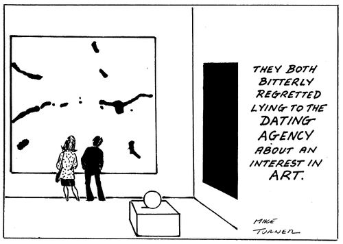 They both regretted lying to the dating agency about an interest in art.