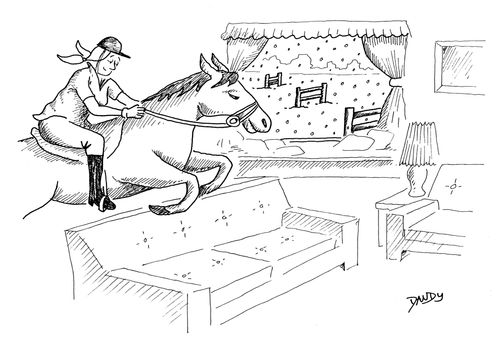 Indoor jumping.