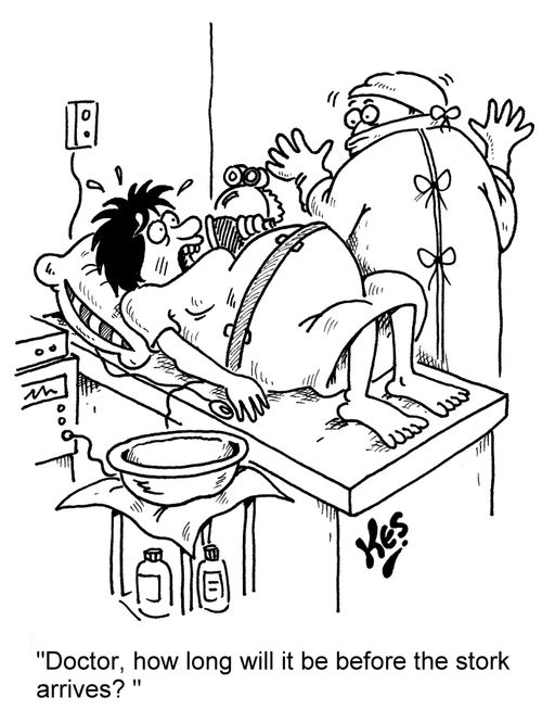'Doctor, how long will it be before the stork arrives?'