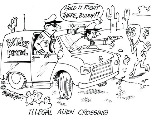 Illegal alien crossing
