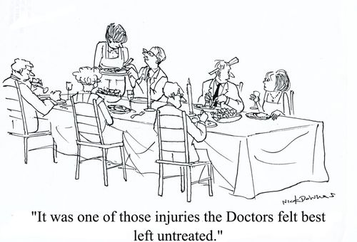 'It was one of those injuries the Doctor felt best left untreated.'