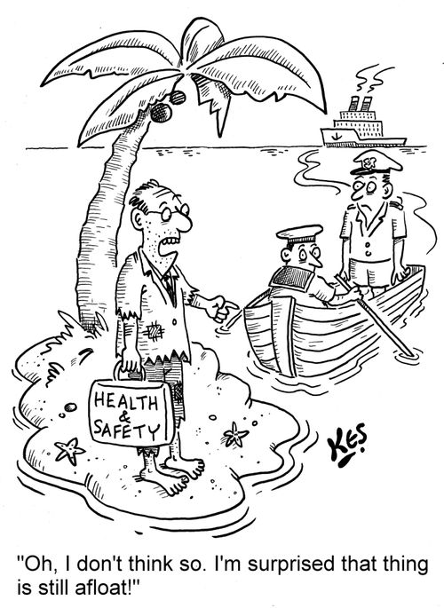 'Oh, I don't think so. I'm surprised that thing is still afloat!'