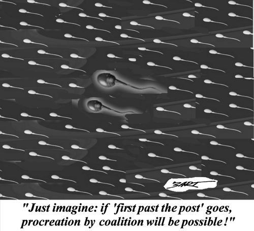 If first past the post goes, procreation by coalition will be possible!