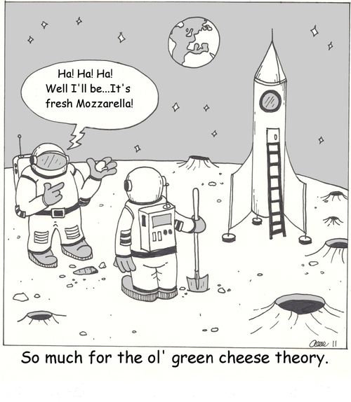 So much for the ol' green cheese theory.