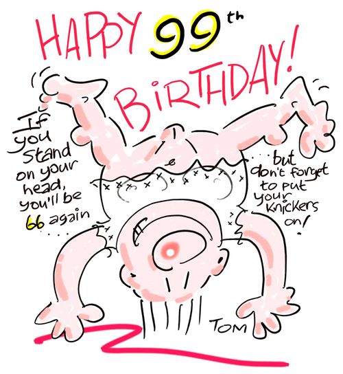 Upside-down birthday 99-66.