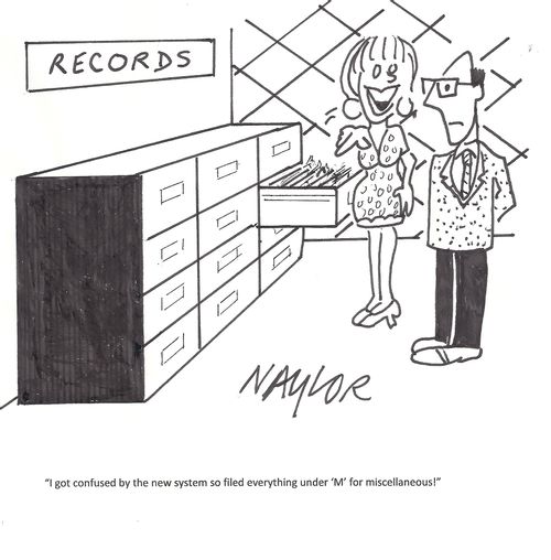 'I got confused by the news system so filed everything under 'M' for miscellaneous!'