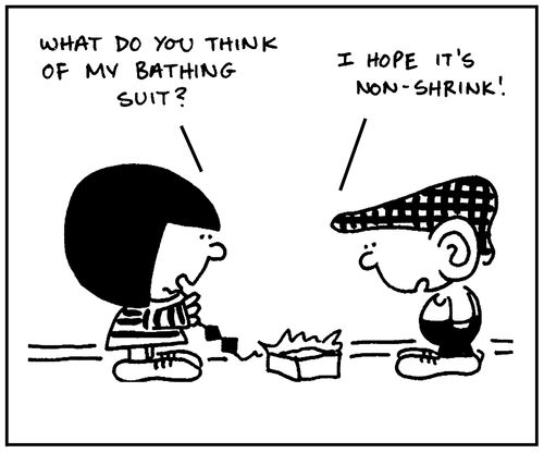 'What do you think of my bathing suit?'