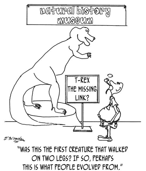 'Was this the first creature that walked on two legs? If so, perhaps this is what people evolved from.'