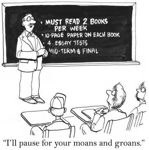 'I'll pause for your moans and groans.'