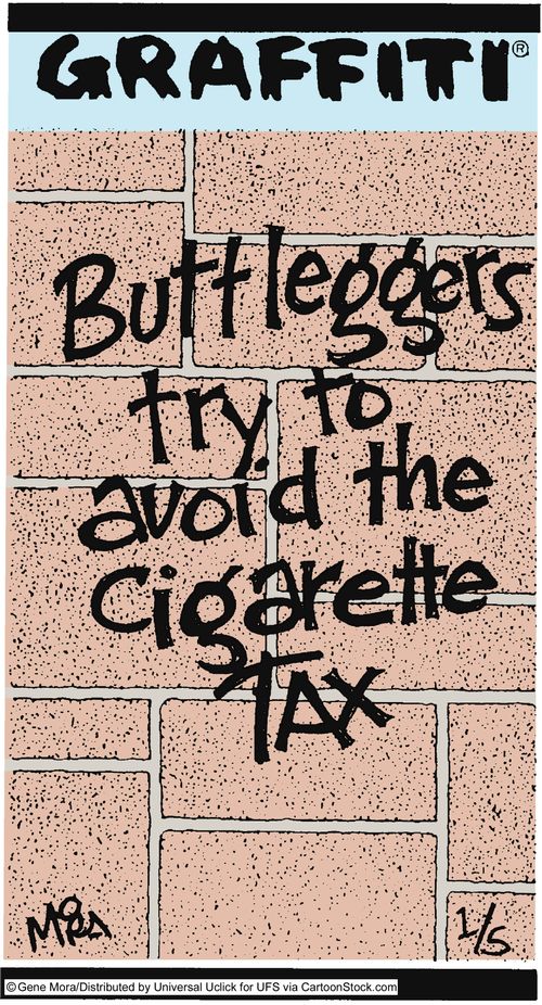 Butt leggers try to avoid the cigarette tax.