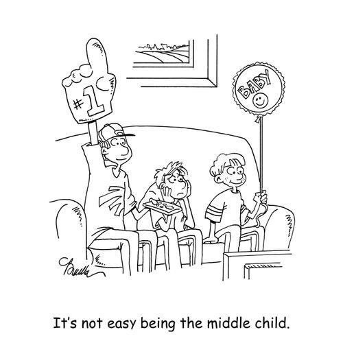 It's not easy being the middle child.