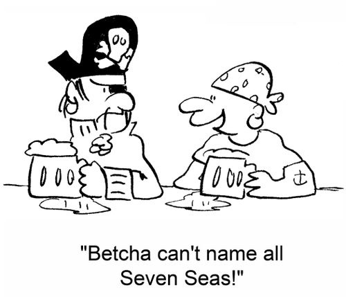 'Betcha can't name all Seven Seas!'