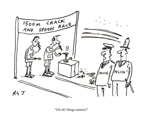 'Uh-oh! Drugs runners!'