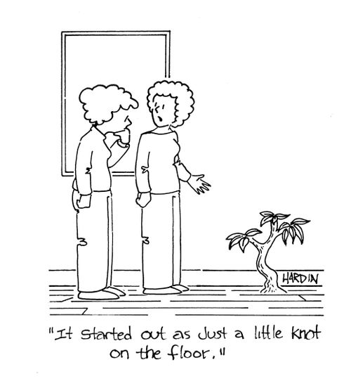 'It started out as just a little knot on the floor.'
