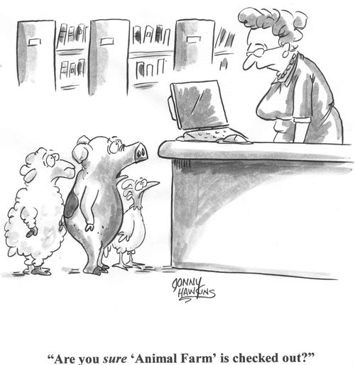 'Are you sure 'Animal Farm' is checked out?'