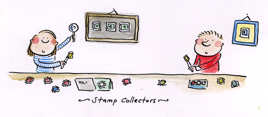 Stamp collector.