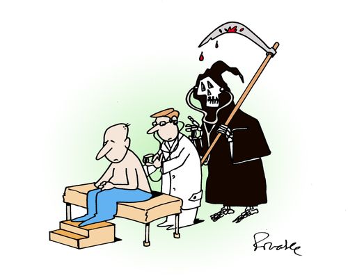 Death Waits Behind the Doctor.