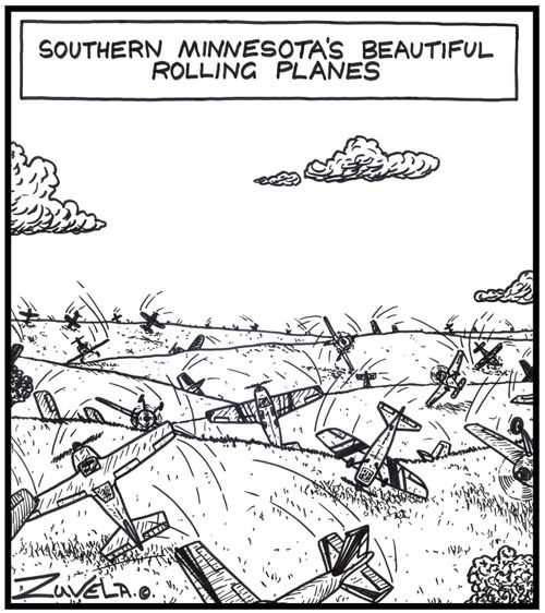 Southern Minnesota's beautiful rolling planes Hundreds of real planes rolling all over the countryside.