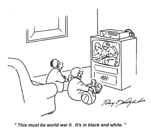 'This must be world war II. It's in black and white.'