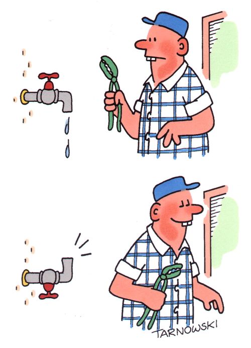 Lazy plumber.