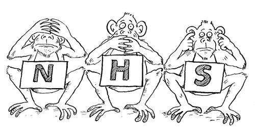 The three wise monkeys of the NHS.