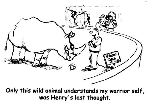'Only this wild animal understands my warrior self, was Henry's last thought.'