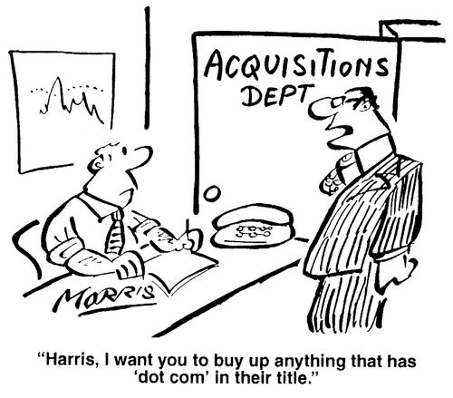 "Harris, I want you to buy up anything that has 'dot com' in their title."