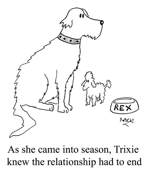 As she came into season, Trixie know the relationship had to end.