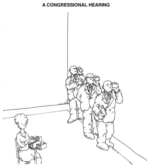 'A congressional hearing'
