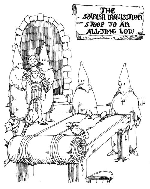 The Spanish inquisition stoops to an all-time low.