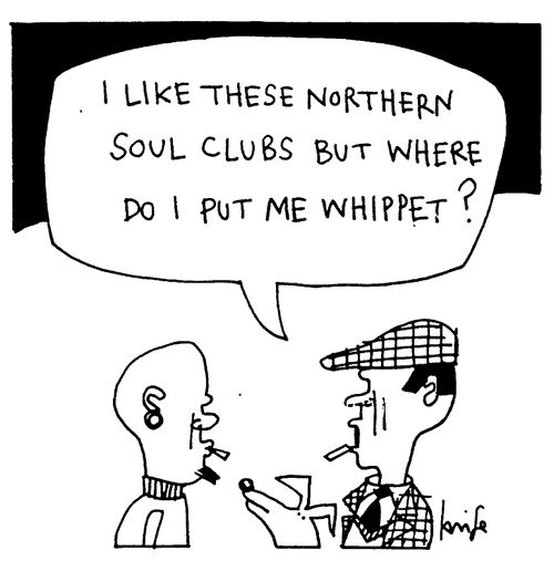 "I like these northern soul clubs but where do I put me whippet?"
