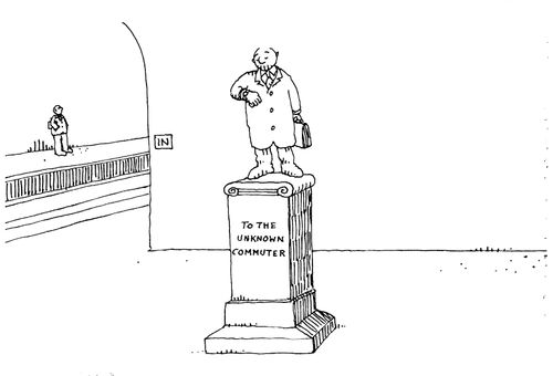 Statue to the unknown commuter