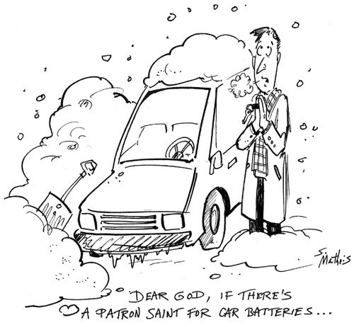 'Dear God, if there's a patron saint for car batteries...