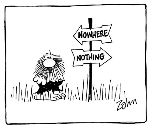 Signs to nowhere & nothing.