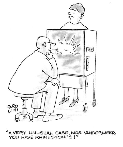'A very unusual case, Mrs. Vandermeer, you have rhinestones!'