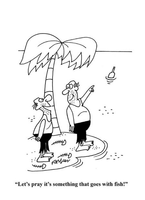 'Let's pray it's something that goes with fish!'