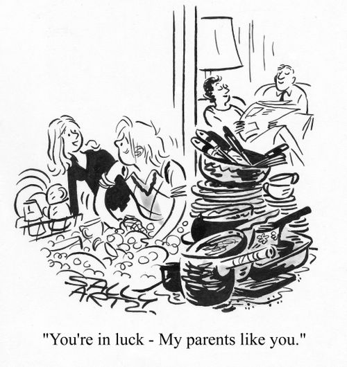 'You're in luck - My parents like you.'