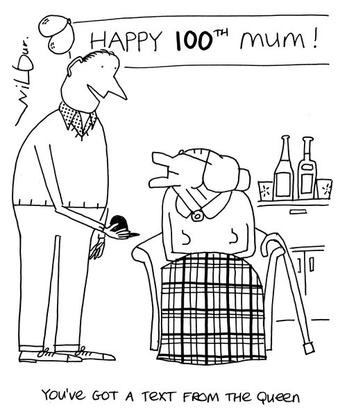 'You've got a text from the queen.'