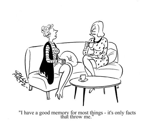 'I have a good memory for most things - it's only facts that throw me.'