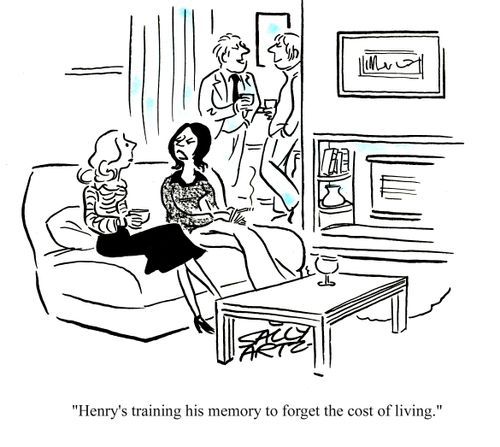 'Henry's training his memory to forget the cost of living.'