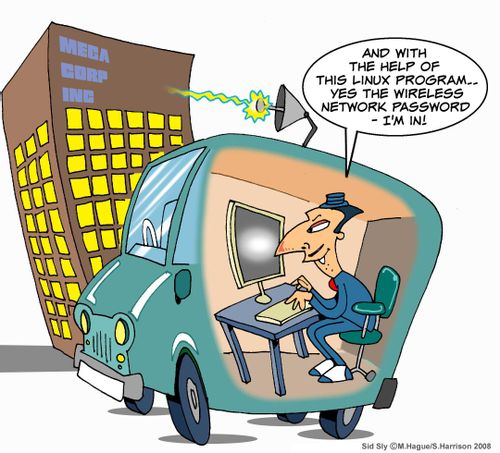 'With the help of this program...yes the wireless network password - I'm in!'