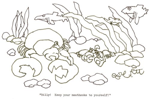 'Billy!  Keep your meathooks to yourself!'