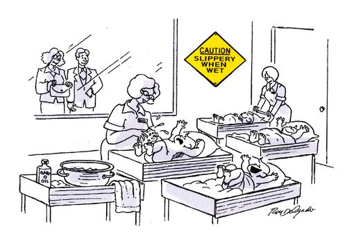 Caution Slippery When Wet.